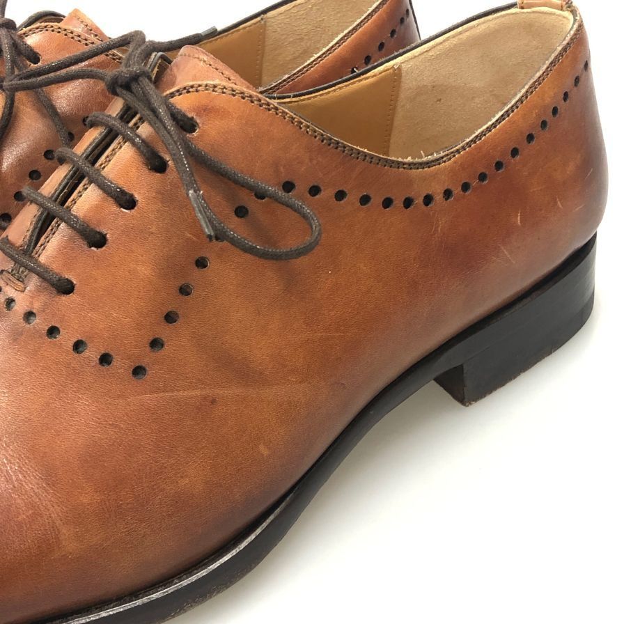 マグナーニ レースアップシューズ ホールカット メダリオン ブラウン  