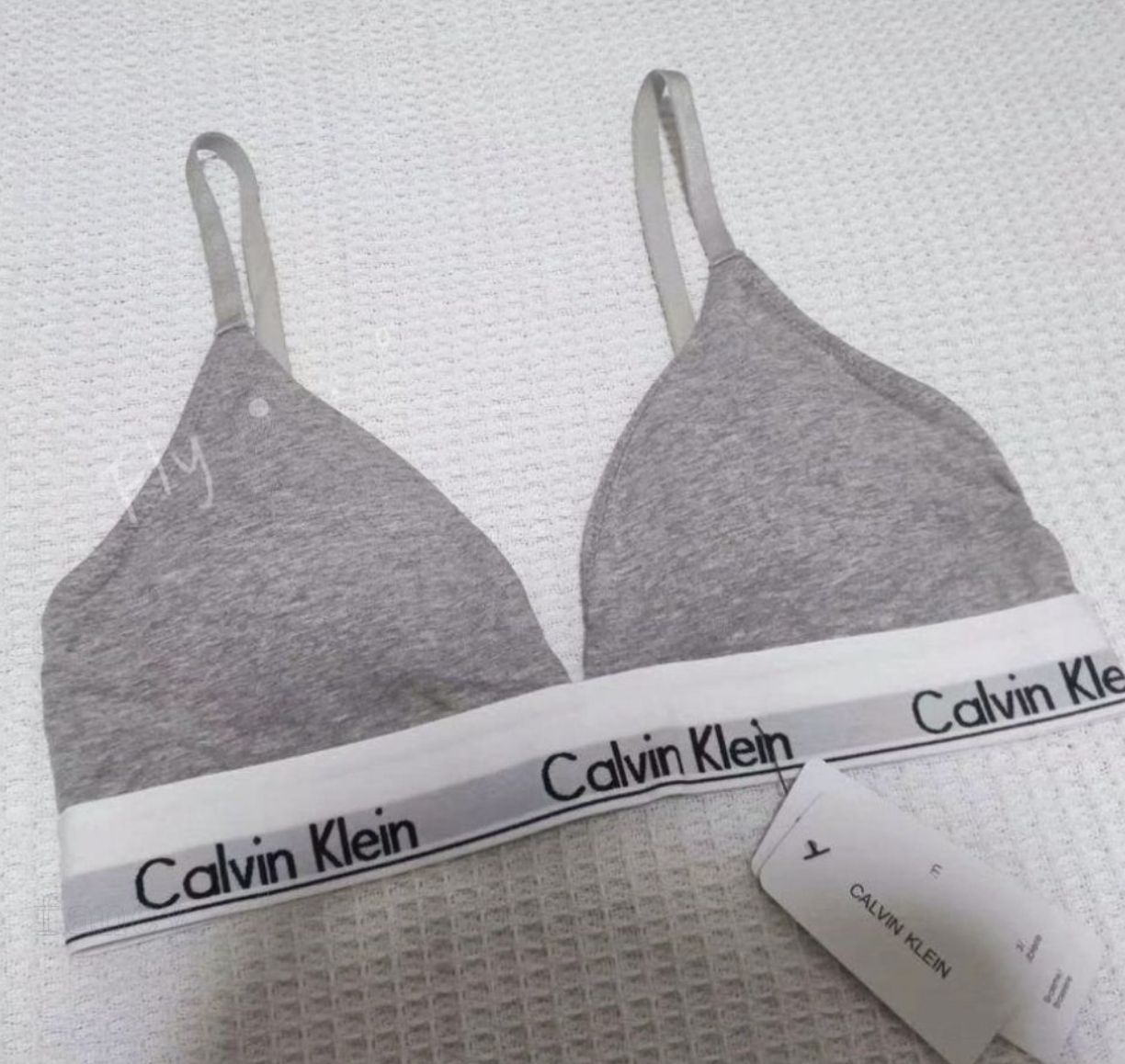 新品 カルバンクライン レディース ブラ ショーツ 上下セット グレー