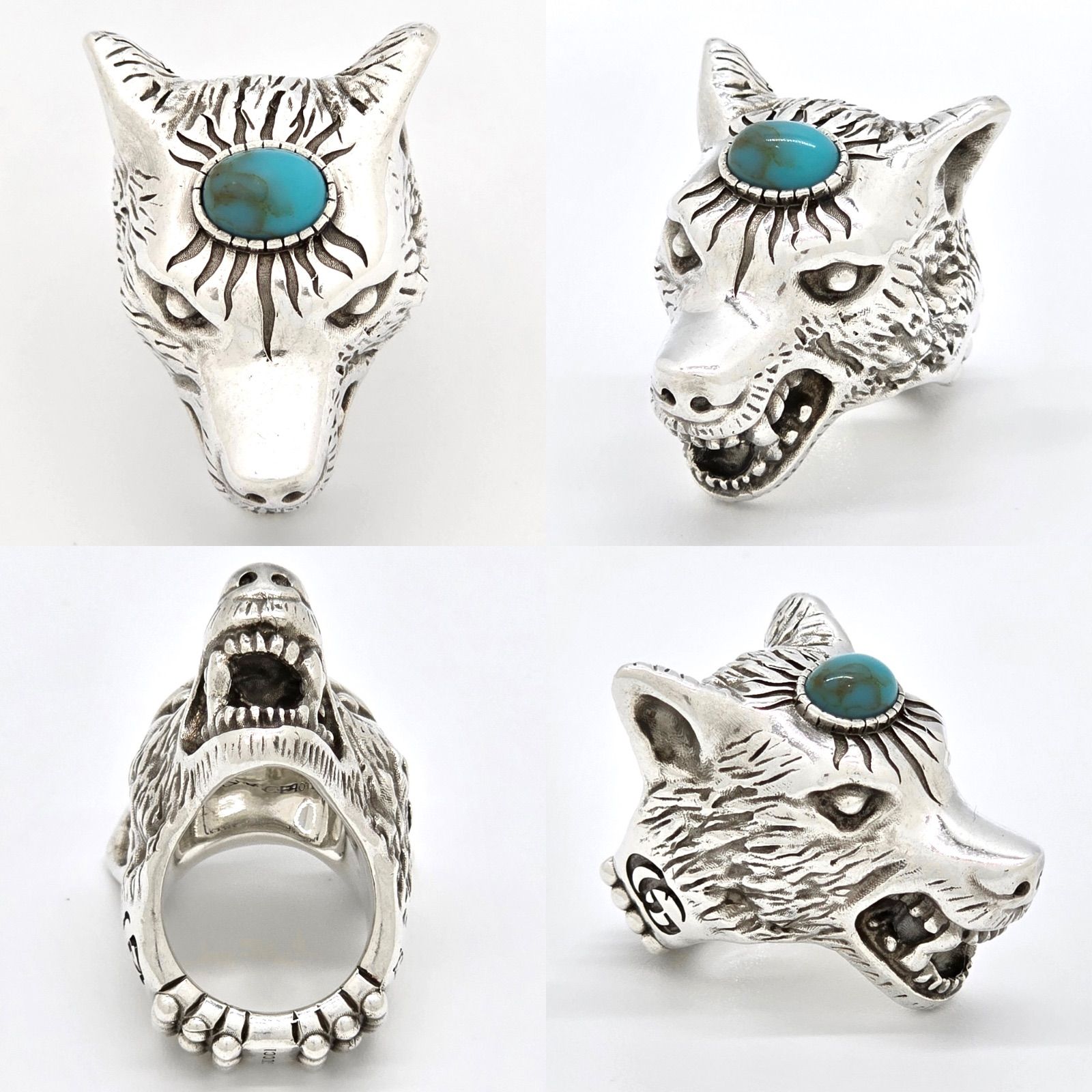 GUCCI グッチ 511877 アンガーフォレスト ウルフ リング 13 約12号