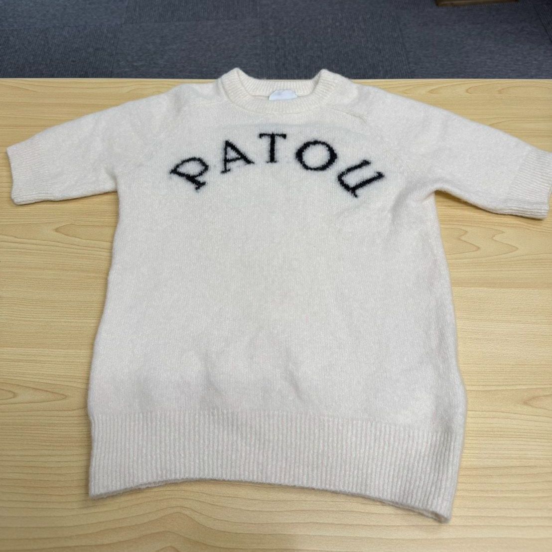 PATOU パトゥ サステナブルアルパカ混紡 パトゥジャカード ニットTシャツ サイズ XS