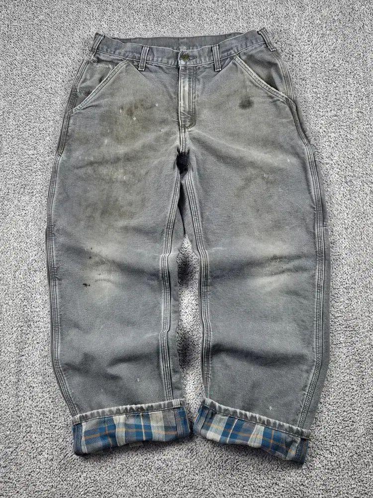 Carhartt カーハート ヘビー フランネル カーペンター ウォーク パンツ 32X30 10122