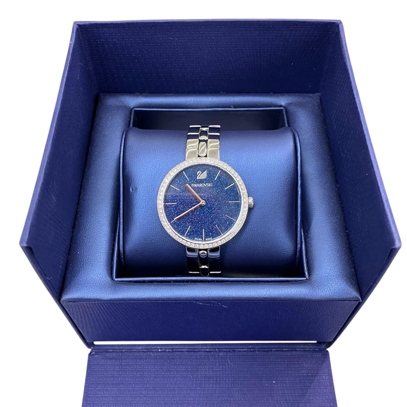 186000 SWAROVSKI スワロフスキー 腕時計 コスモポリタン ブルー