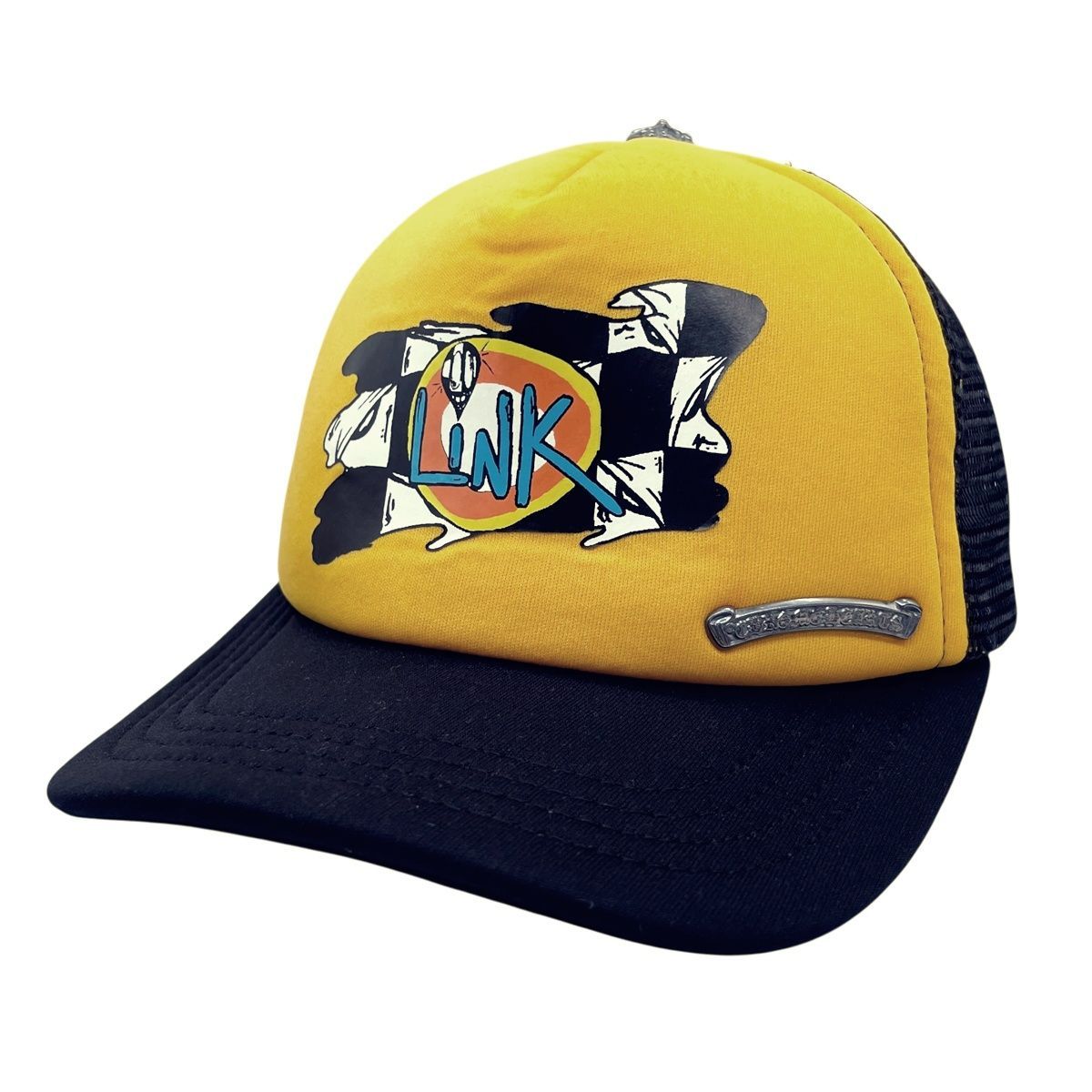 CHROME HEARTS クロムハーツ ×MATTY BOY Sex Records Link Trucker Hat トラッカーキャップ ブラック イエロー マッティボーイ 帽子 25033261DS