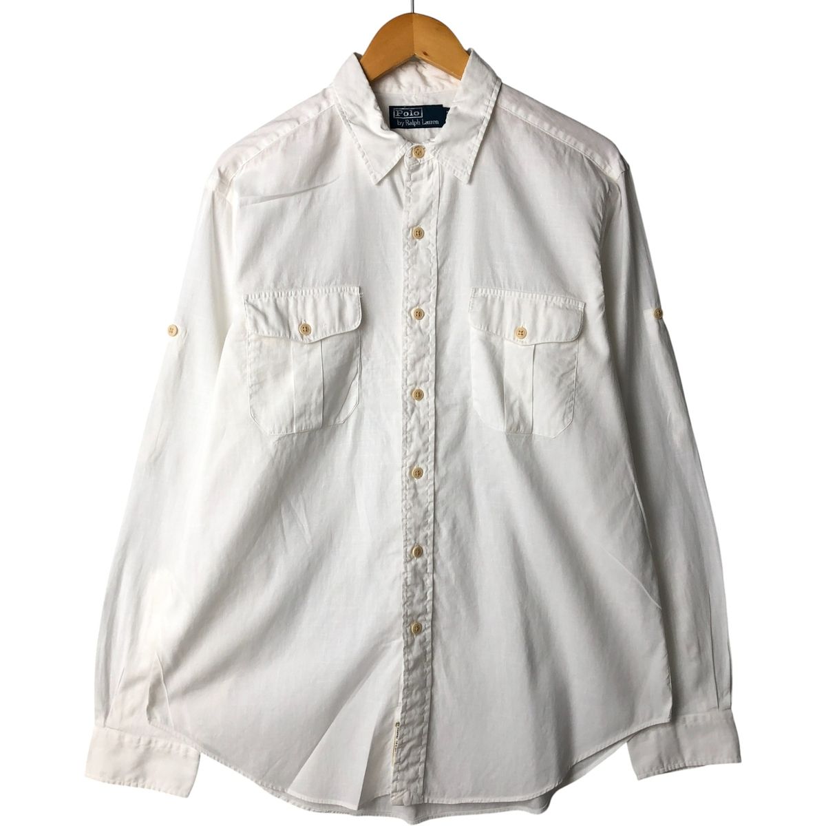 古着 ラルフローレン Ralph Lauren POLO by Ralph Lauren 長袖 リネンシャツ メンズL相当 eaa600514