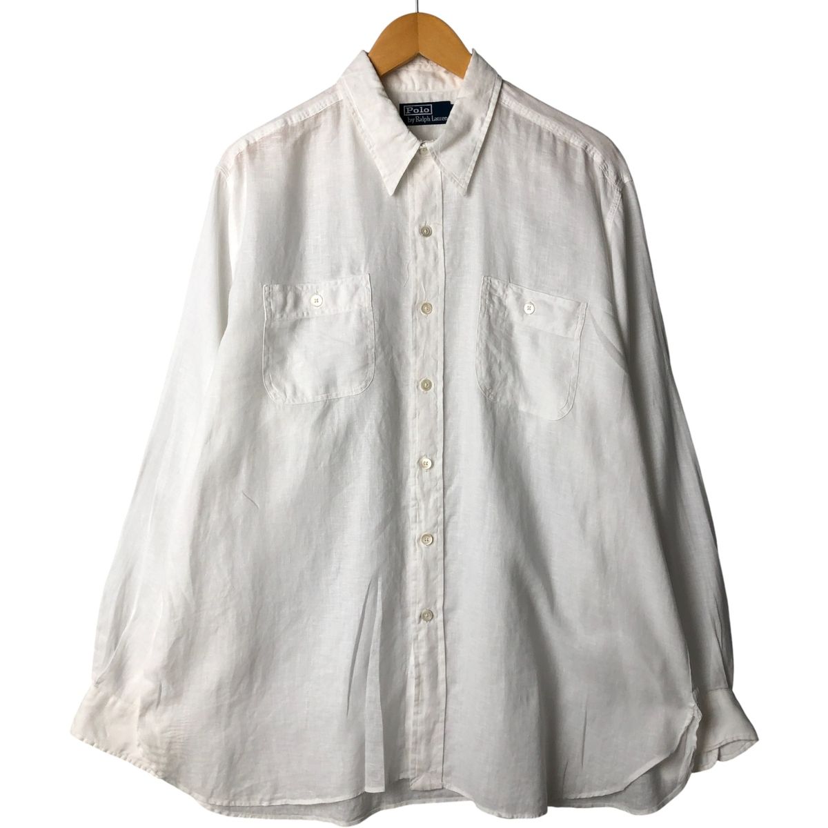 古着 ラルフローレン Ralph Lauren POLO by Ralph Lauren 長袖 リネンシャツ メンズL相当 eaa600517