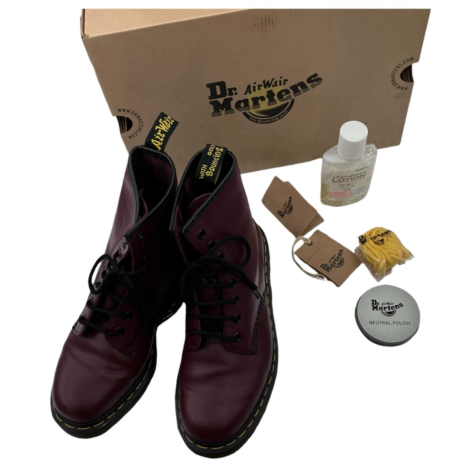 186000 現状品 Dr.Martens ドクターマーチン レザーブーツ 8ホール 24cm レディース