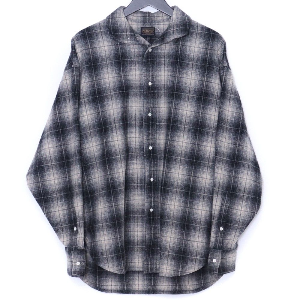 BASICKS × PENDOLETON × DELUXE シャドーチェック 長袖シャツ Sサイズ ブラック PDDX-0201