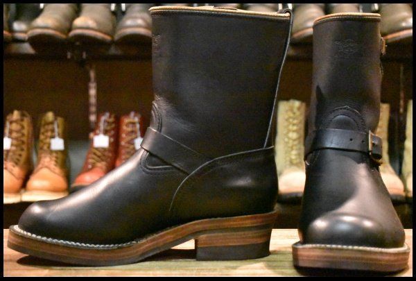 9 旧ロゴ SCARECROW別注 WESCO ウエスコ カスタムボス ブラック 黒 ビブラム700ダブルミッド スケアクロウ ブーツ HOPESMORE GP243