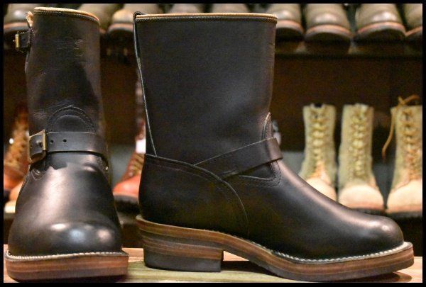 9 旧ロゴ SCARECROW別注 WESCO ウエスコ カスタムボス ブラック 黒 ビブラム700ダブルミッド スケアクロウ ブーツ HOPESMORE GP243