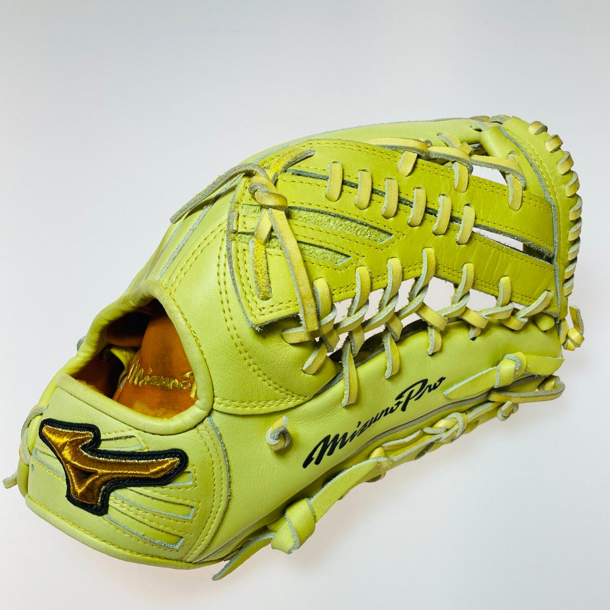 MIZUNO ミズノ 硬式グローブ 外野手用 雄平型 右投げ用 1AJGH19107 ナチュラルライム BSSショップ モデル