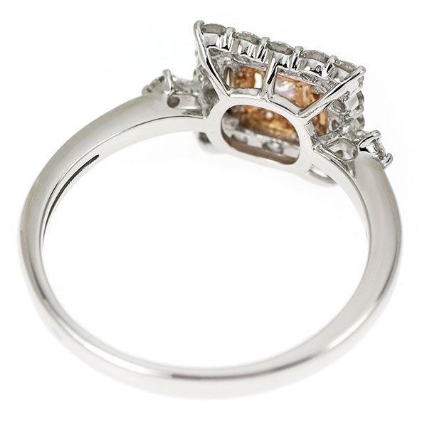 希少 Pt950/ K18PG 天然ピンク ダイヤモンド リング 0.09ct FLPP SI2