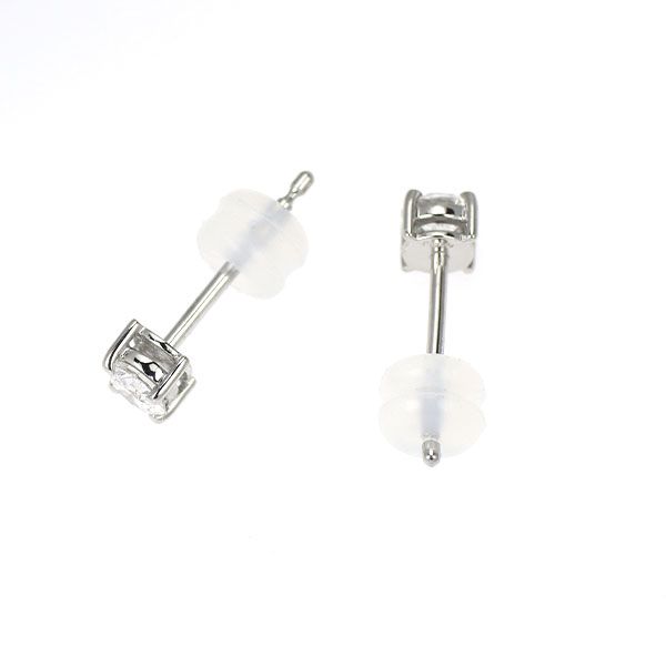 Pt 900 ダイヤモンド ピアス 0.406 ct E VVS 1 3 EXHC