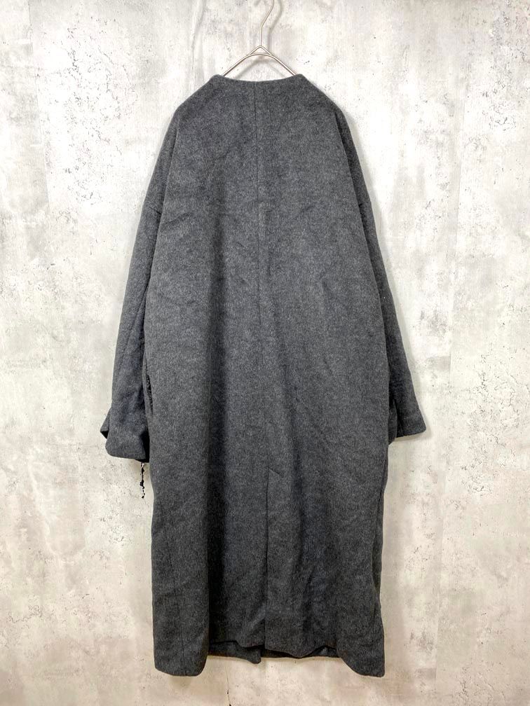 Olu. オルドット OL24OBB17 定価24000円 ノー シャギーロング コート size1 黒 レディース