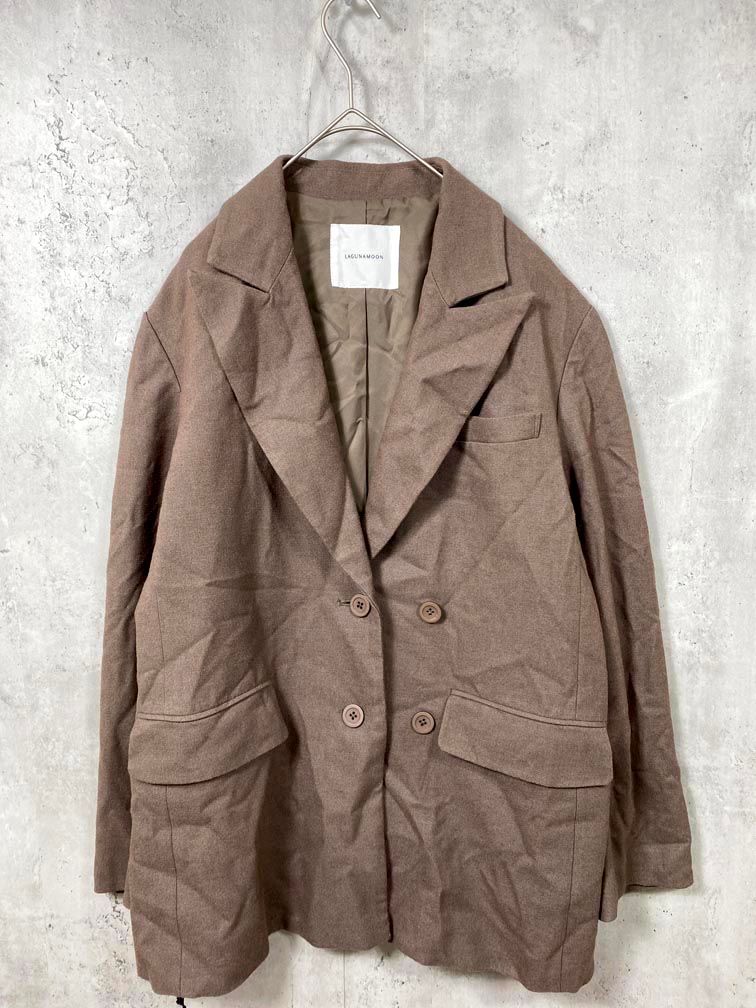 LAGUNAMOON ラグナムーン 032150100101-01 定価22000円 アジャストダブル ジャケット sizeS 茶 レディース