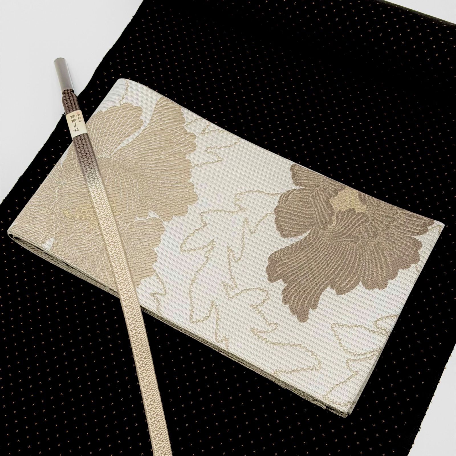 半幅帯 博多織 リバーシブル 博多小袋帯 牡丹柄 0059 - メルカリ