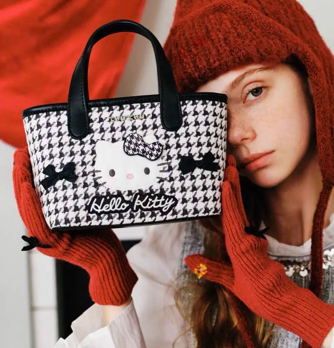 TOUTOU X HELLOKITTY コラボ サンリオハローキティ ハウンドトゥース