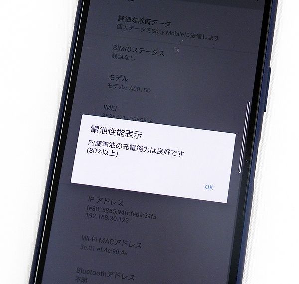 SONY Xperia 10 II A001SO ブルー 64GB 本体のみ Softbank/〇判定