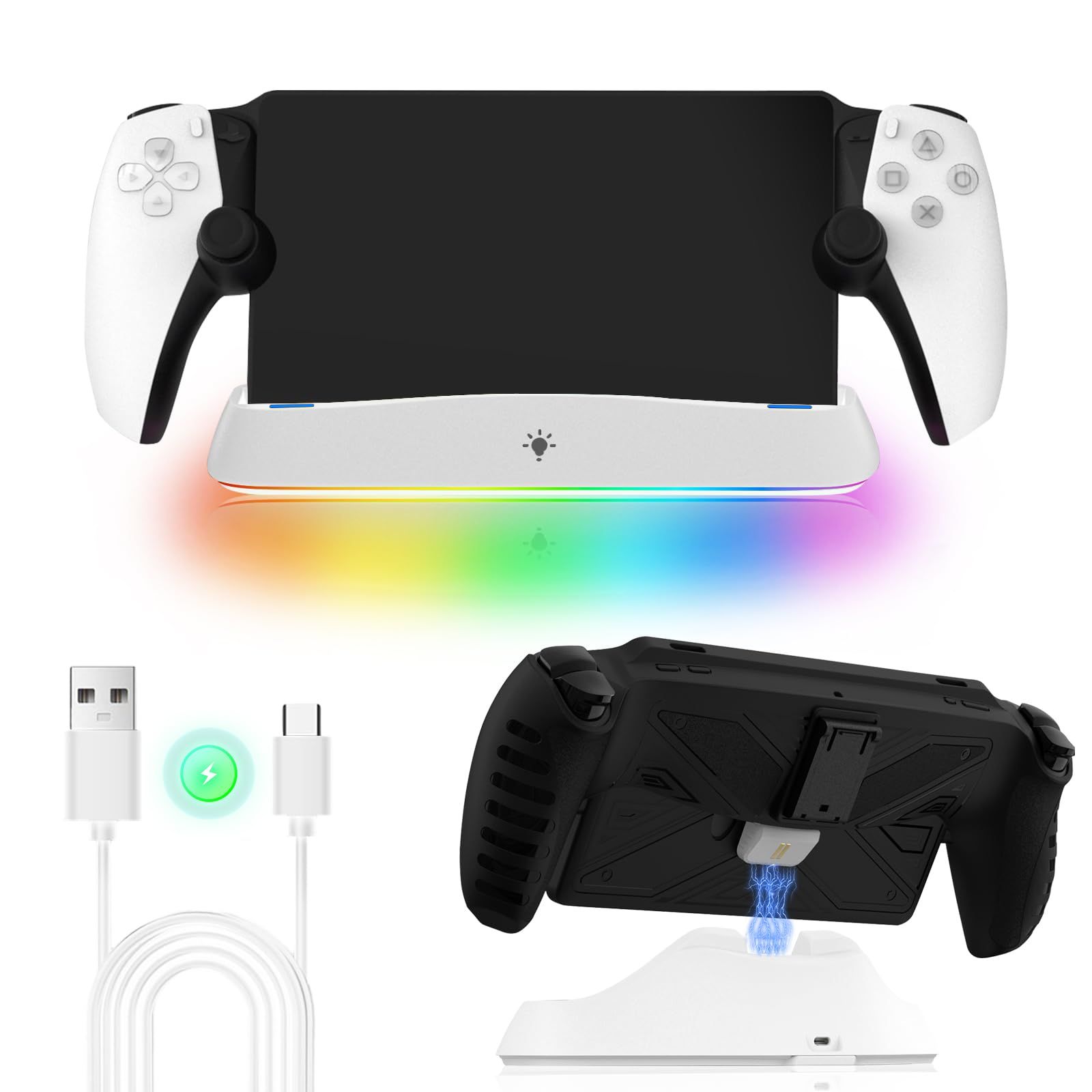 PS Portal 用充電スタンド【新登場-ケース付き充電】Lwuckbarrt PS5