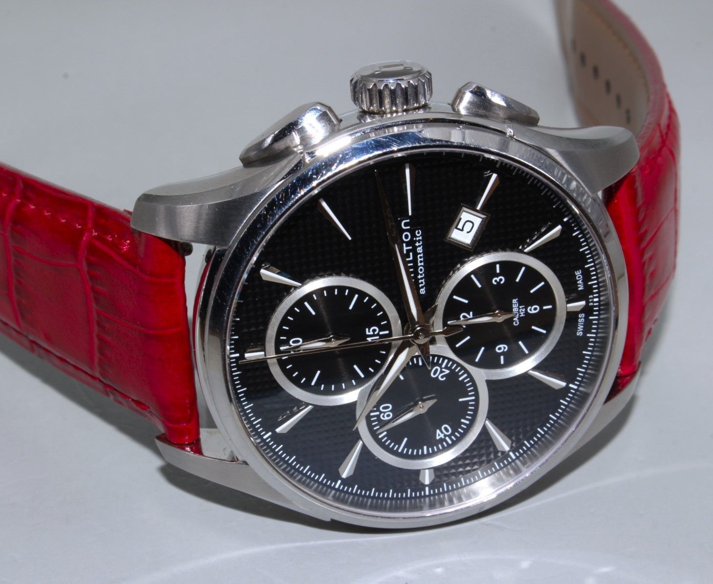 VRW 1439 時計 ハミルトン H 325961 ジャズマスター BK文字盤 メンズ 自動巻き 腕時計 稼働品