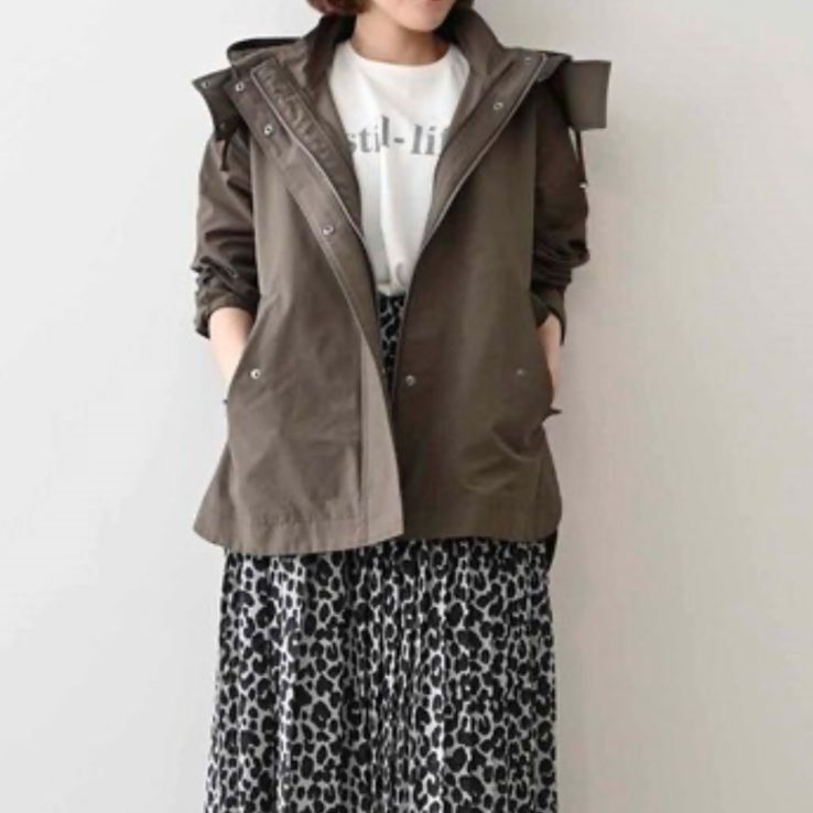 UNTITLED ドライクロス3WAYマウンテンパーカー カーキ 撥水 洗える ボアライナー付き アンタイトル サイズ2 M