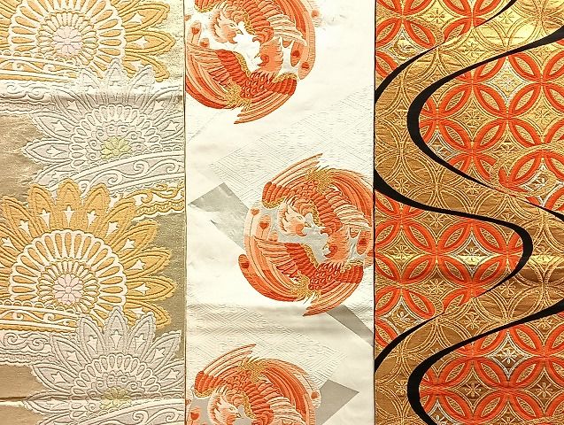  平和屋着物 袋帯 西陣 まとめて100点 向かい鳳凰 向かい鶴 蝶 花柄 七宝 正倉院 宝相華 佐賀錦 金銀糸 など あり 全て正絹 mmm 952 袋帯 帯