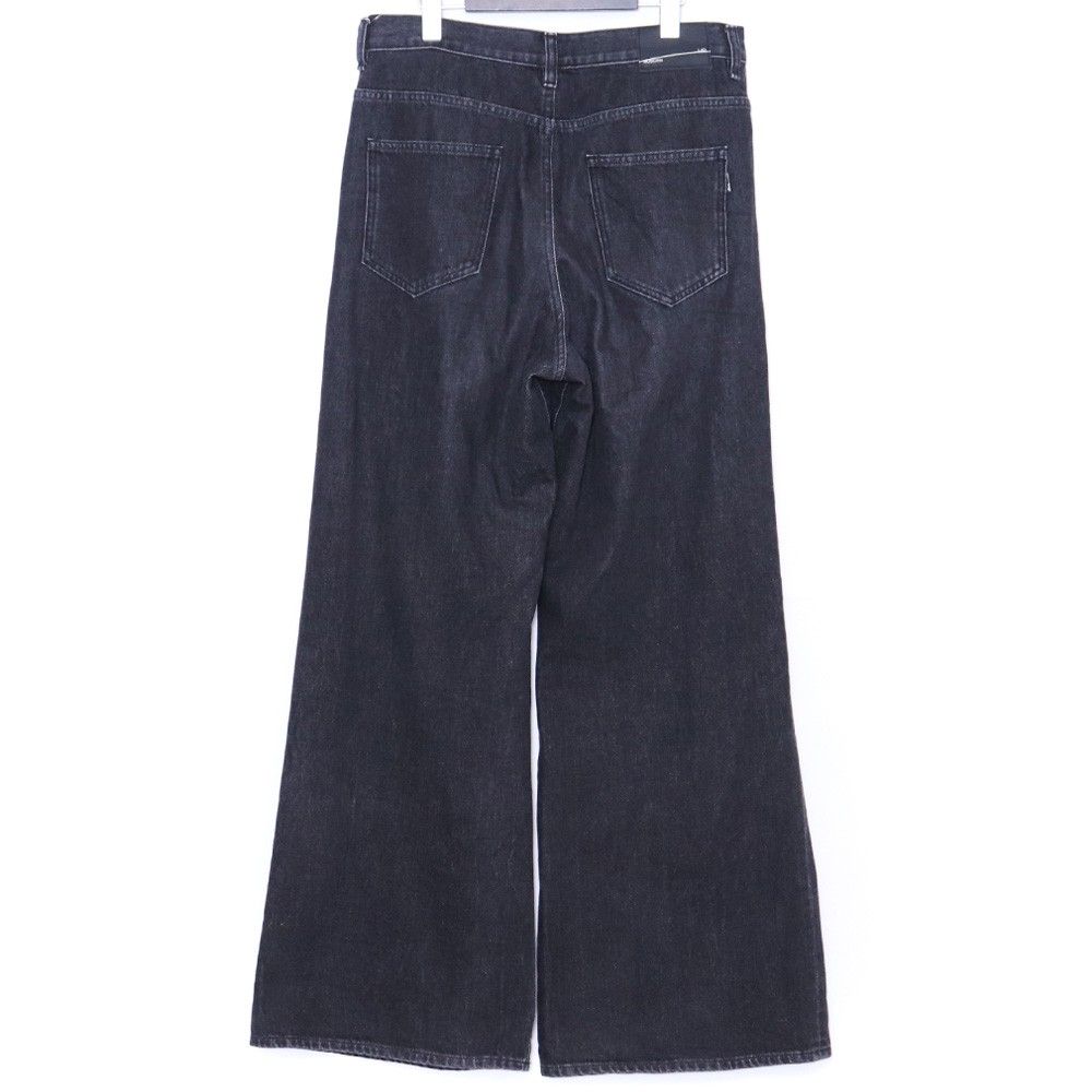 LAD MUSICIAN 12oz FLAT DENIM FLARE PANTS サイズ46 ブラック 2224 