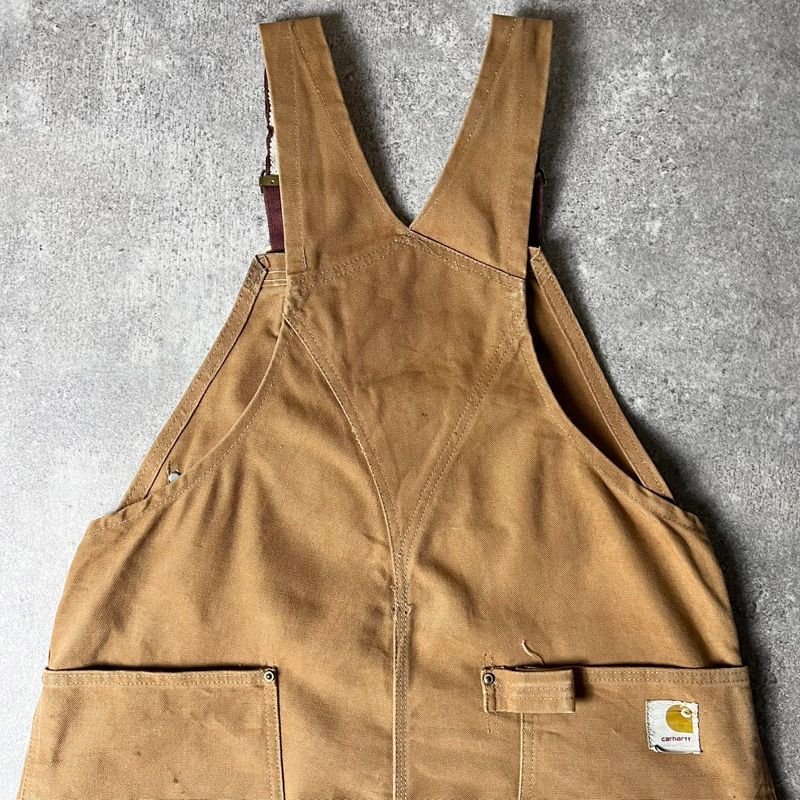 60s 70s USA製 Carhartt ダブルニー ダック オーバーオール パンツ 38