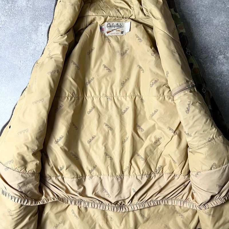 80s USA製 Cabela's 中綿入り ダックハンター カモ ゴアテックス
