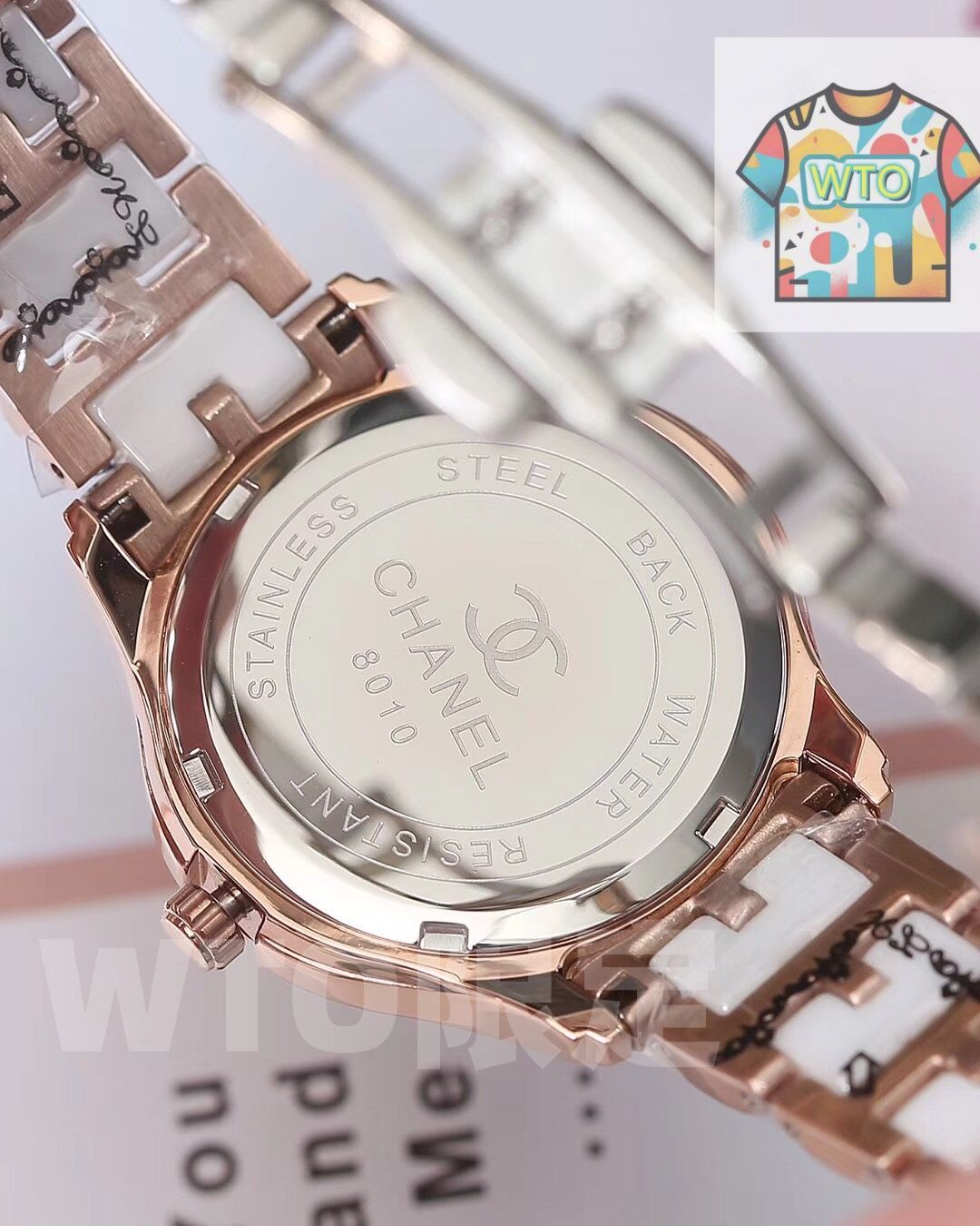  今日 CHANEL エレガントなセラミック製女性用腕時計 WTO店名をご ください 自動巻き時計 腕時計(アナログ)