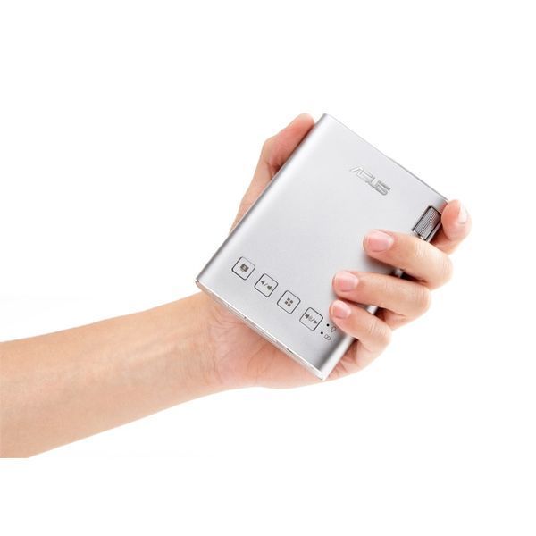 ASUS ZenBeam E1 ポケット プロジェクター E1-R DLP 150lm WVGA LED 2W HDMI MHL スピーカー ポータブル 持ち運び コンパクト モバイルバッテリー 大画面 6000mAh シルバー