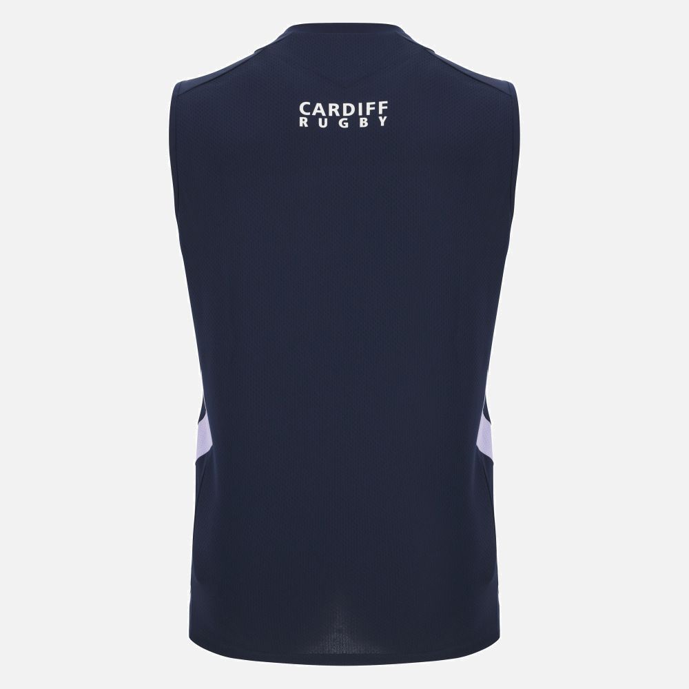 マクロン ラグビー カーディフ 2025 2026 トレーニング シングレット タンクトップ ノースリーブ 紺 ネイビー モデル 日本未発売