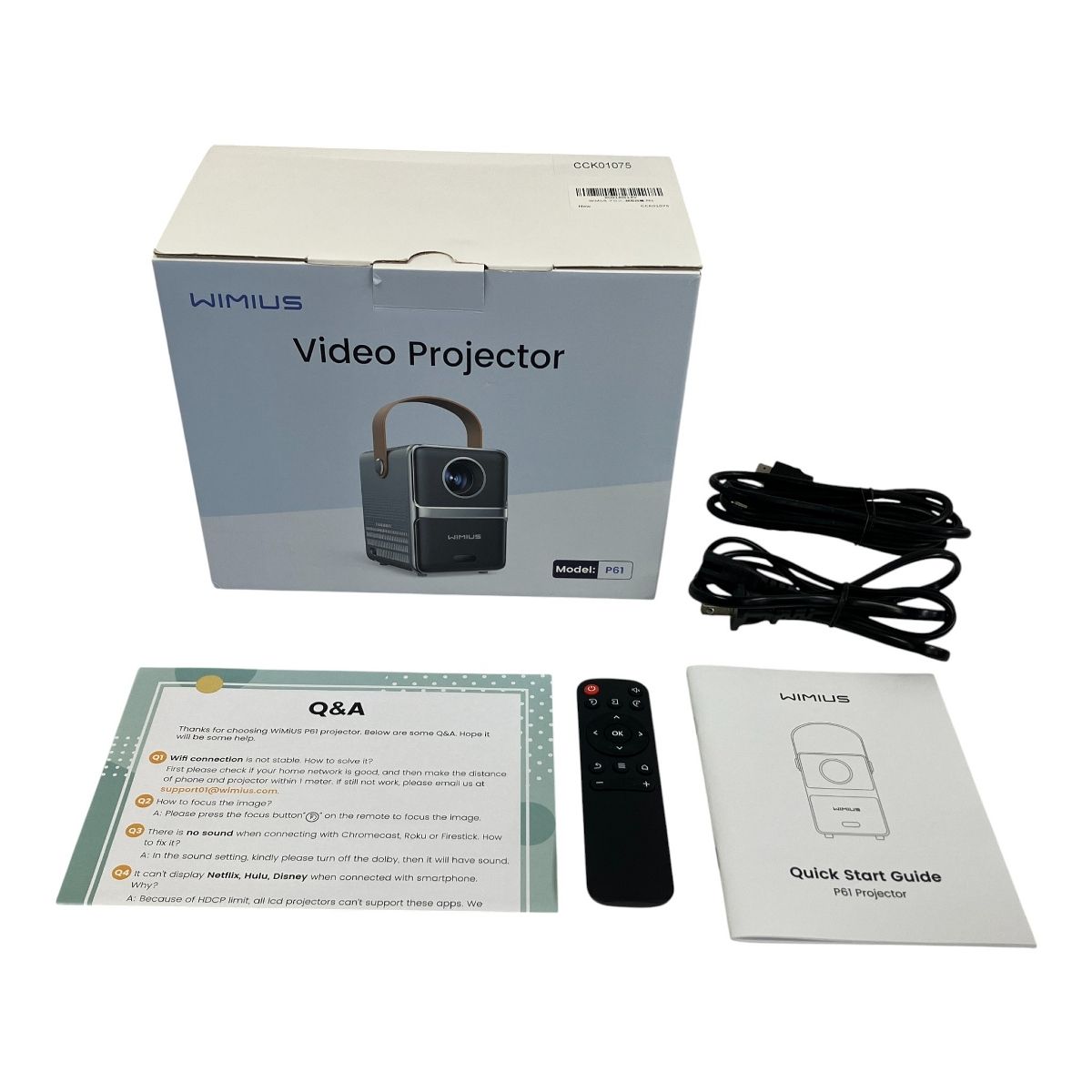 WIMIUS P61 プロジェクター 5G WiFi Bluetooth対応 電動フォーカス ホームシアター小型 家電 T10575396