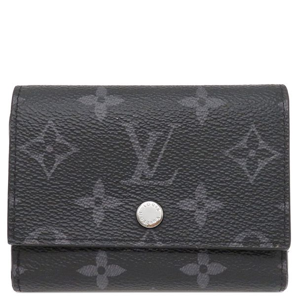 ルイヴィトン LOUIS VUITTON 三つ折り財布 ヴィクター ウォレット レザー モノグラムエクリプス モノグラムエクリプス シルバー金具 黒 コンパクトウォレット M12598 RFID
