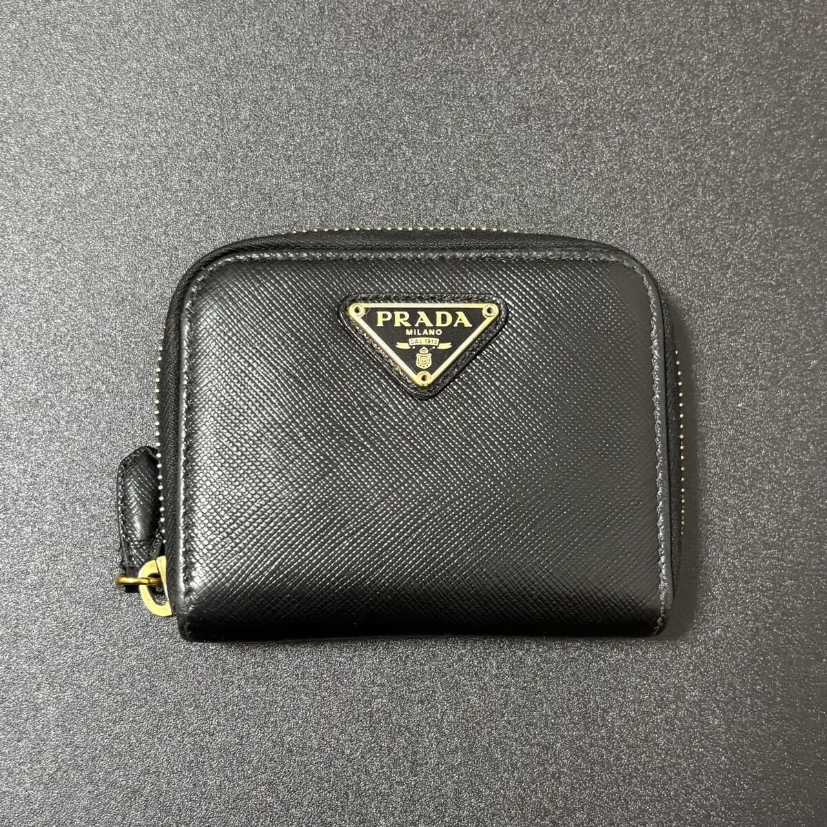 1704】PRADA プラダ コインケース コンパクトウォレット レザー