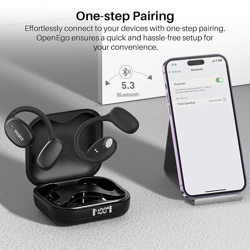 耳を塞がない LED