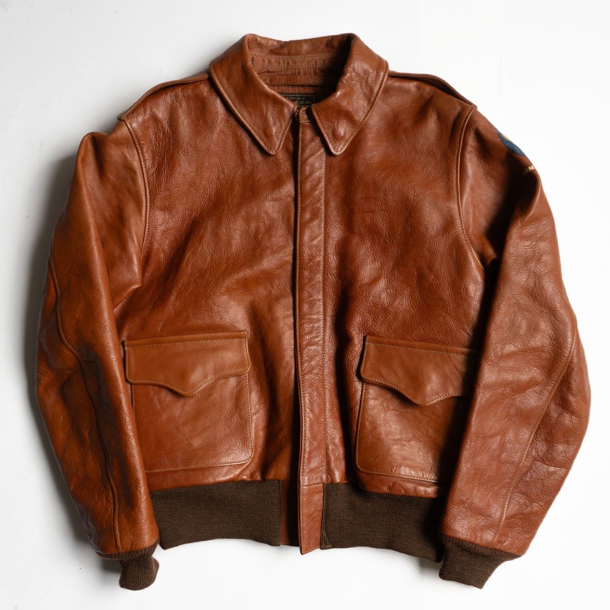 美品/ROUGH WEAR実名復刻】THE FEW 【A-2 ホースハイド フライト