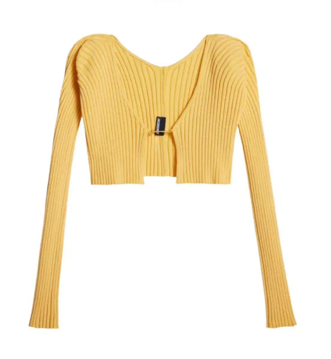 JACQUEMUS ジャックムス マイクロ チャーム ロゴ カーディガン イェロー