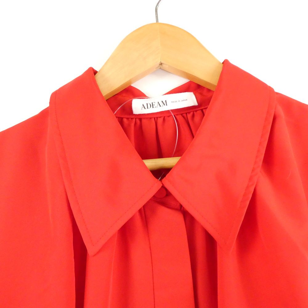 美品 ADEAM アディアム 41800 ベルテッドパラシュート ドレス 2 M相当 ポリエステル100% ロング シャツワンピース トップス レディース AU3677A34