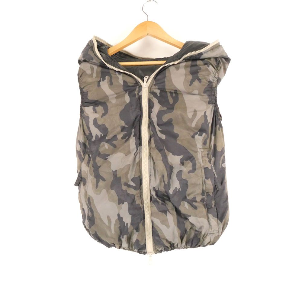 極美品　デュベティカ　ダウンベスト　FEBE-ERRE　リバーシブル　迷彩　42 極美品 デュベティカ ダウンベスト FEBE-ERRE リバーシブル 迷彩 42