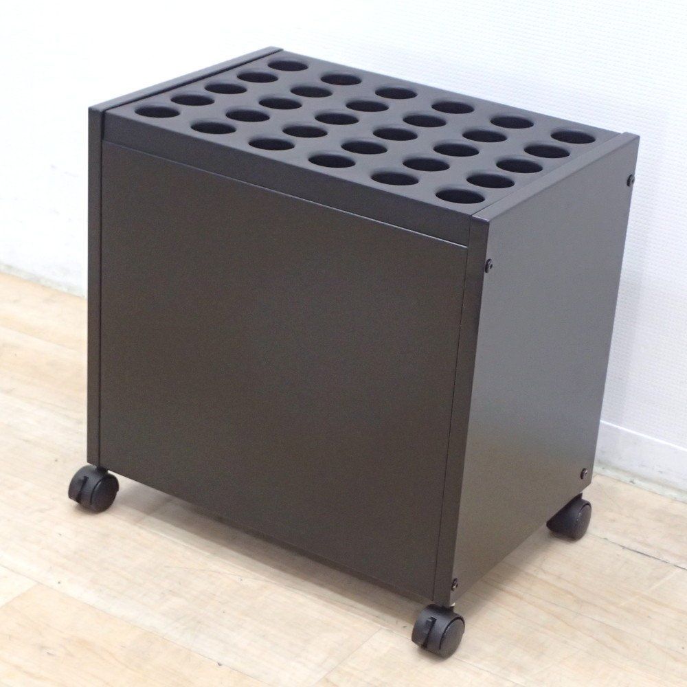 KOKUYO コクヨ 傘立て 30本収納 US 182 BK ブラック アンブレラスタンド W 485 筒状 滴受け キャスター 玄関家具 EG 19082 オフィス家具