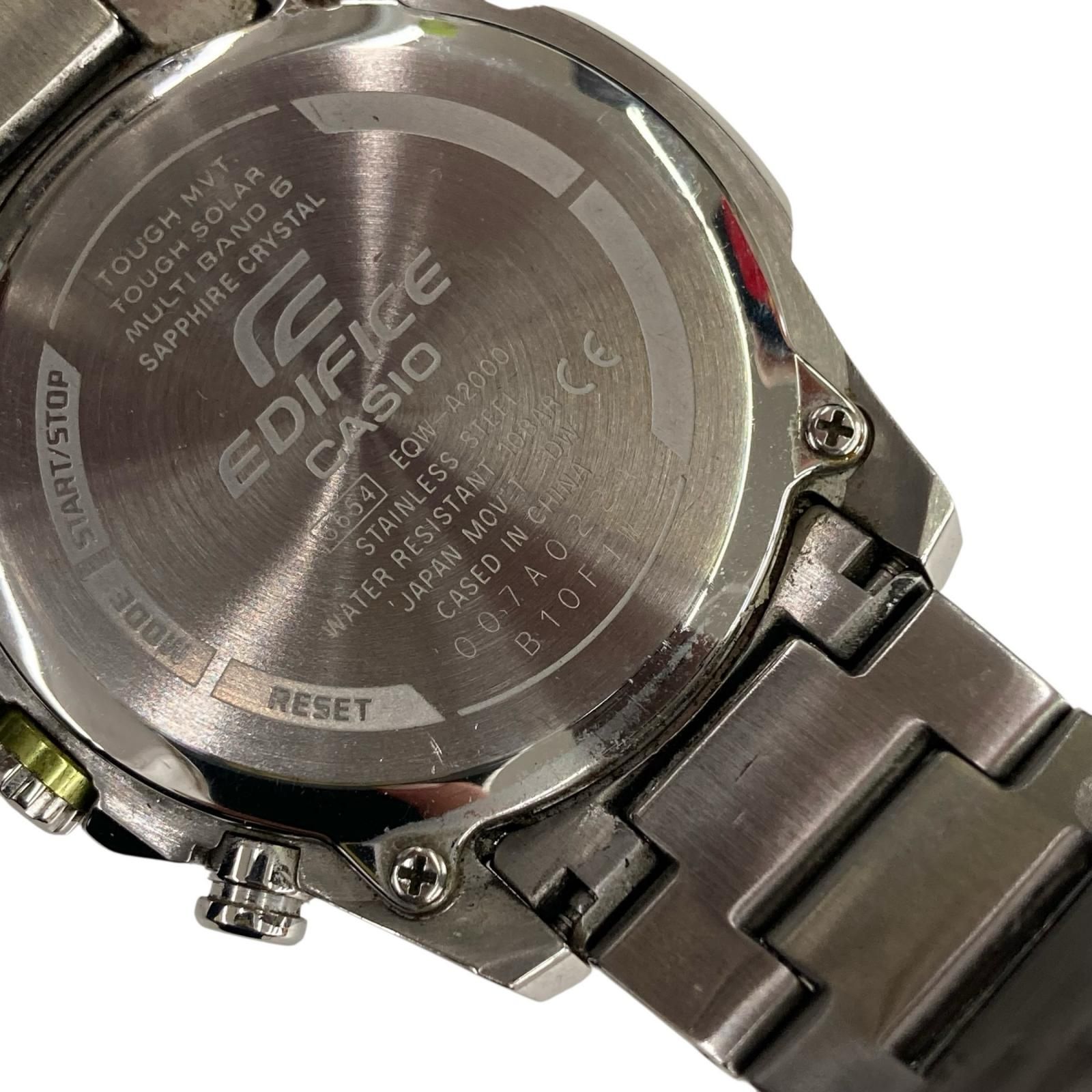  186001 CASIO カシオ 腕時計 EDIFICE EQW A 2000 DC 1 AJF 電波ソーラー 腕時計(デジタル) 時計