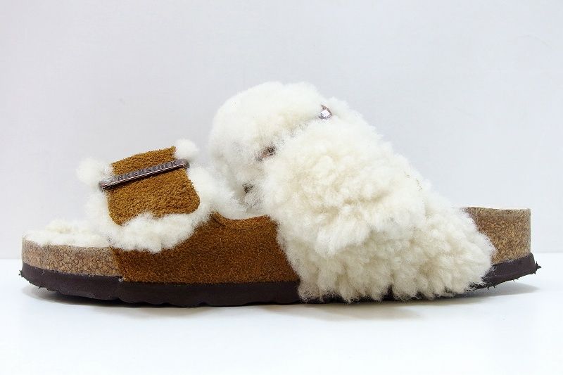 227344 ビルケンシュトック Arizona Shearling アリゾナ シアリング ボア サンダル 37 24.0ｃｍ