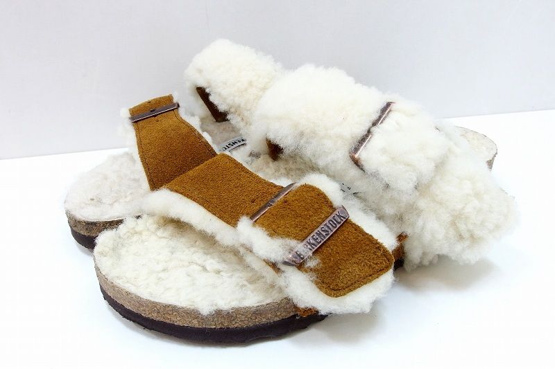 227344 ビルケンシュトック Arizona Shearling アリゾナ シアリング ボア サンダル 37 24.0ｃｍ