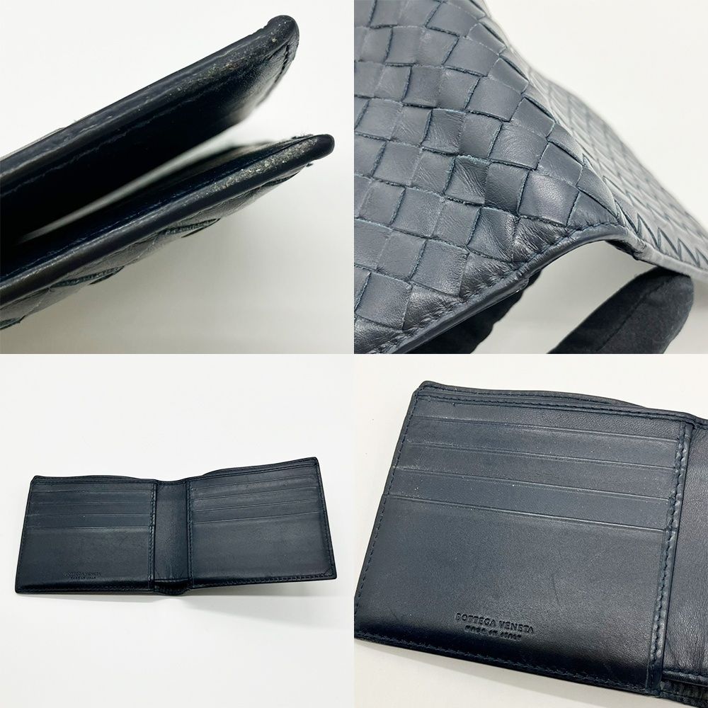ボッテガヴェネタ 二つ折財布 ネイビー メンズ 113993 BOTTEGA VENETA