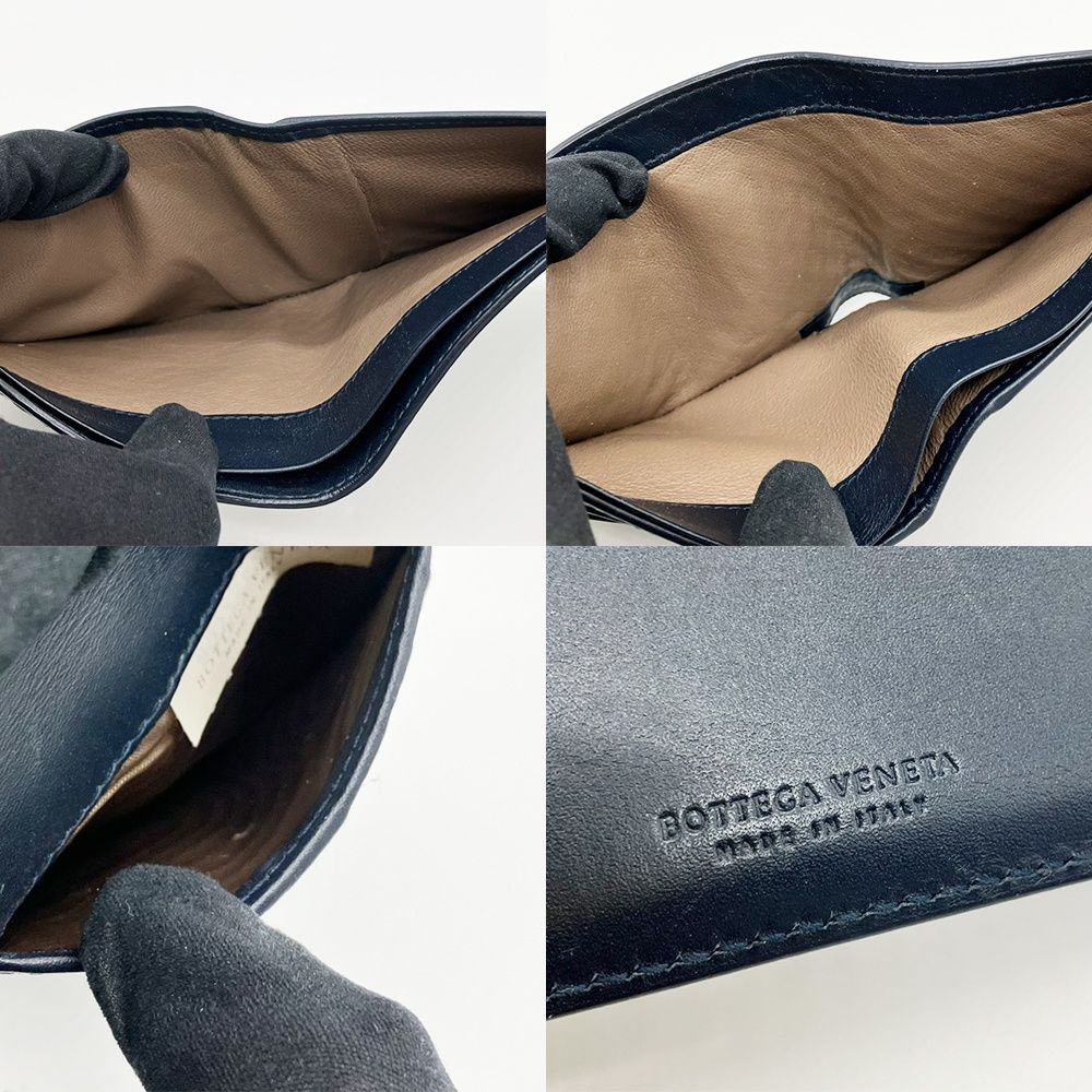 ボッテガヴェネタ 二つ折財布  ネイビー メンズ 113993 BOTTEGA VENETA ABランク 中古 ボッテガヴェネタ 二つ折財布 ネイビー メンズ 113993 BOTTEGA VENETA
