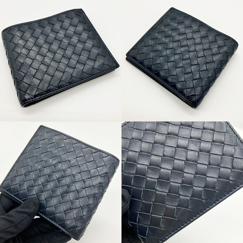 ボッテガヴェネタ 二つ折財布 ネイビー メンズ 113993 BOTTEGA VENETA