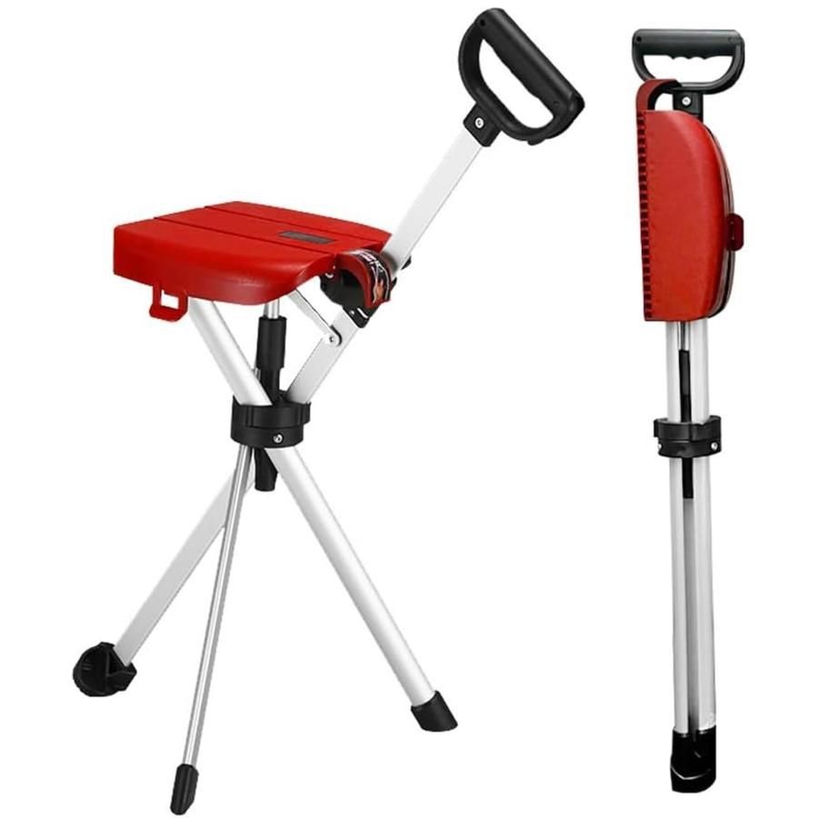 杖椅子 折りたたみ椅子 軽量 持ち運び 椅子付き杖 椅子つき杖 ステッキチェア 老人杖腰掛け軽量滑り止め助走登山用軽量椅子 旅行やハイキン