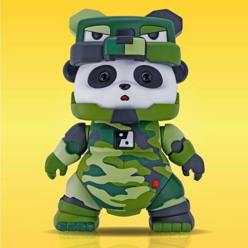 注文 パンダ フィギュア【PANGDA (大) #048 迷彩グリーンバージョン