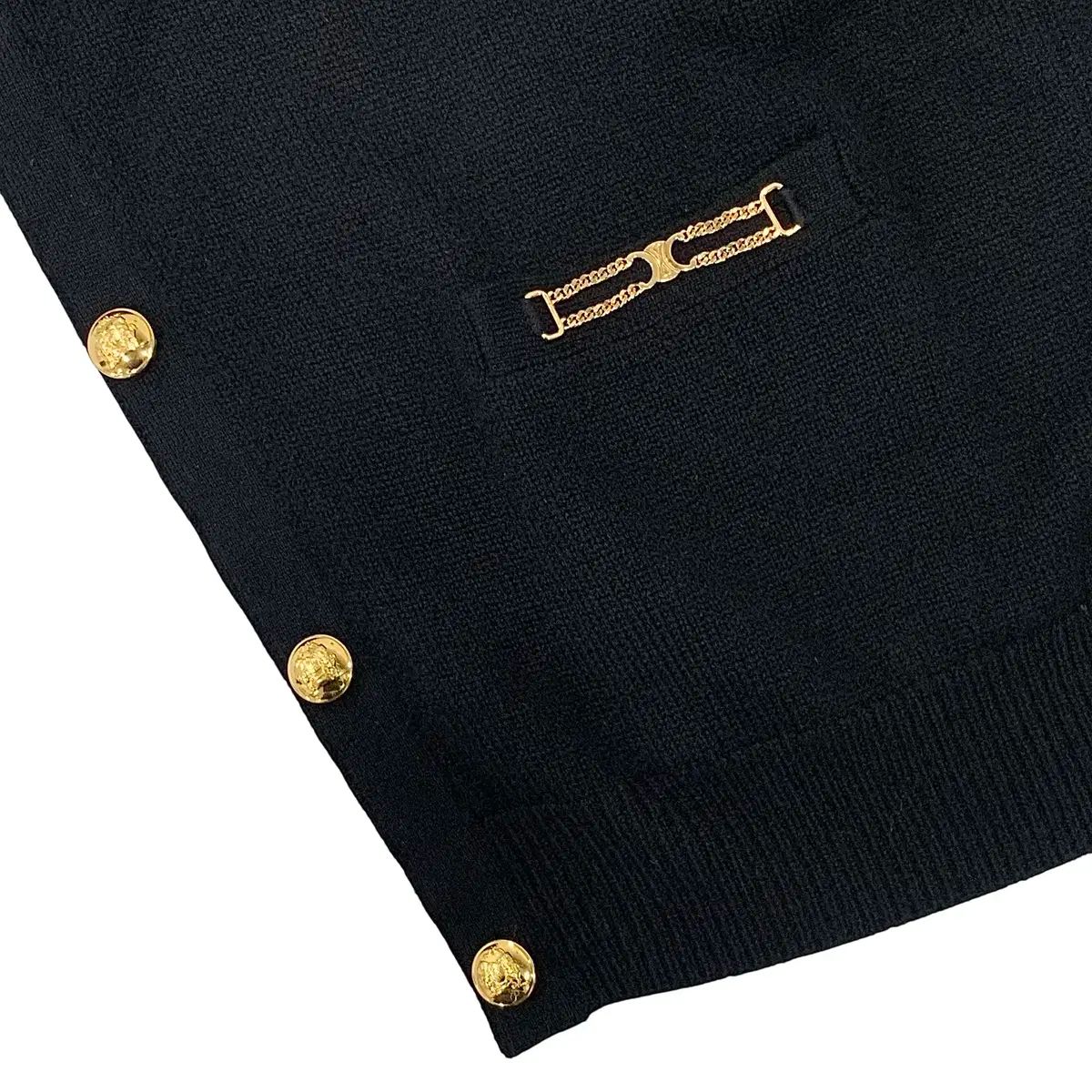  Celine セリーヌ ロゴ チェーン カシミア ロング カーディガン 長袖 カーディガン ボレロ アンサンブル