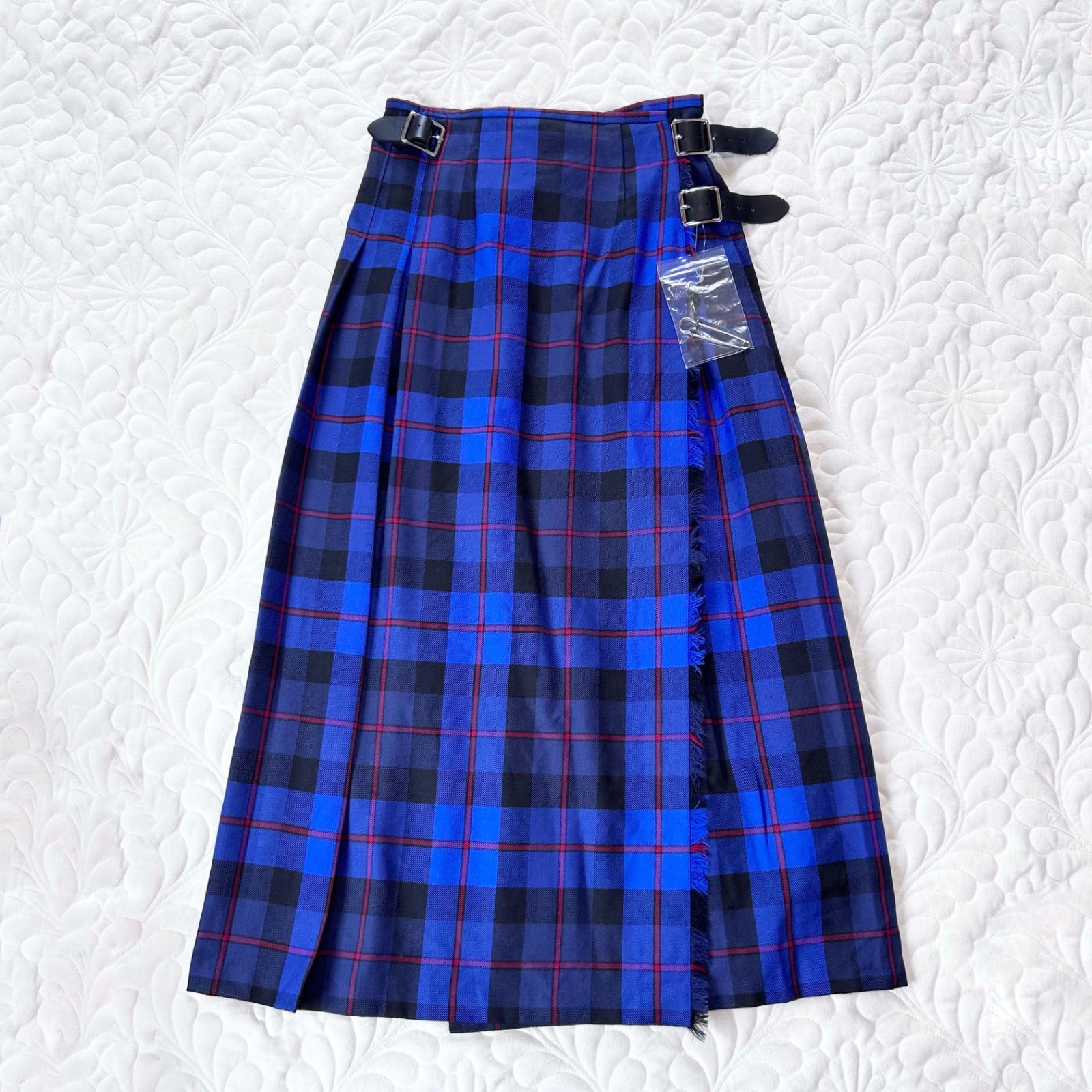 O’NEIL of DUBLIN キルト プリーツロングスカート ブルーチェック O'Neill OF DUBLIN 別注 オニールオブダブリン チェック柄 キルト